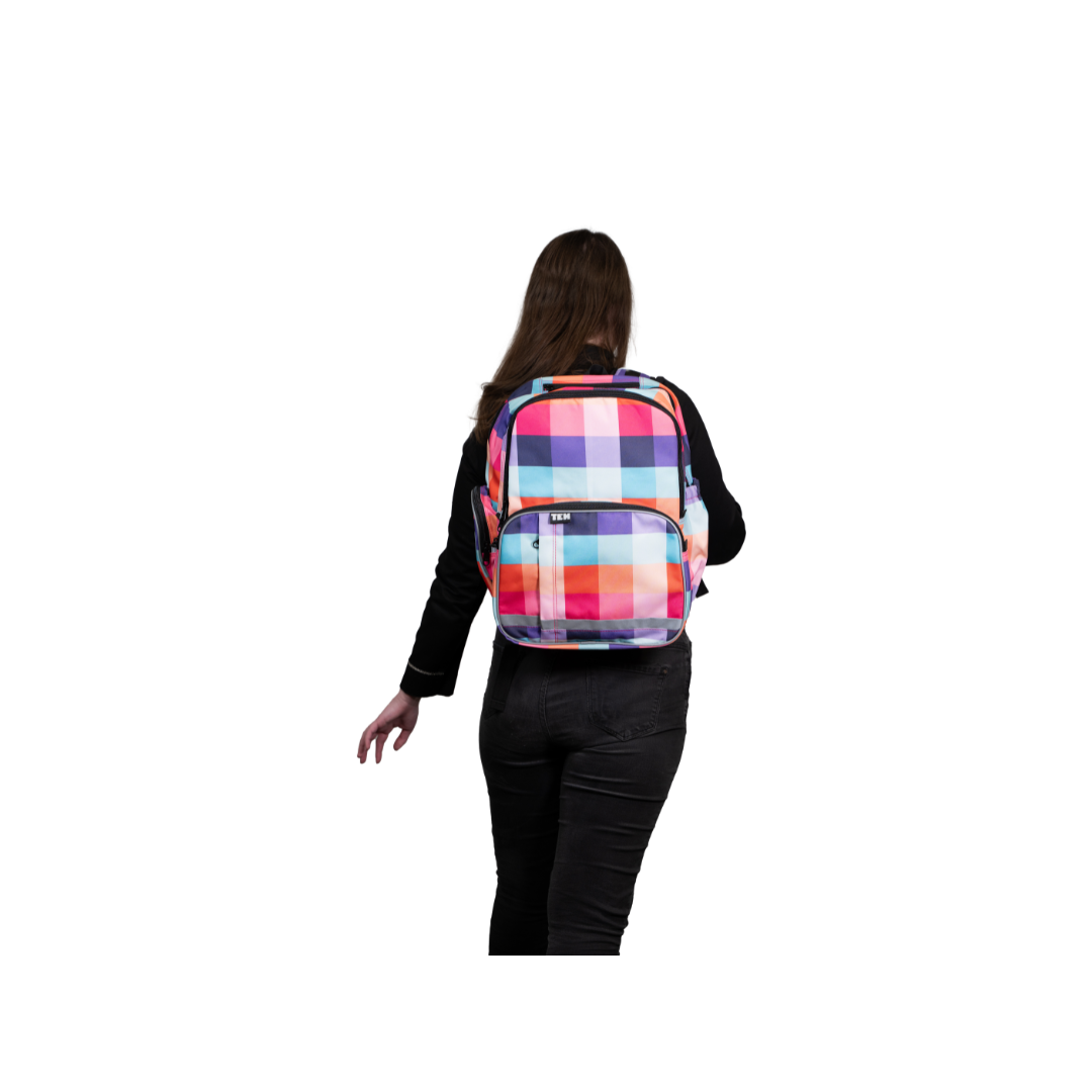 Large Schoolbag Coloured Squares