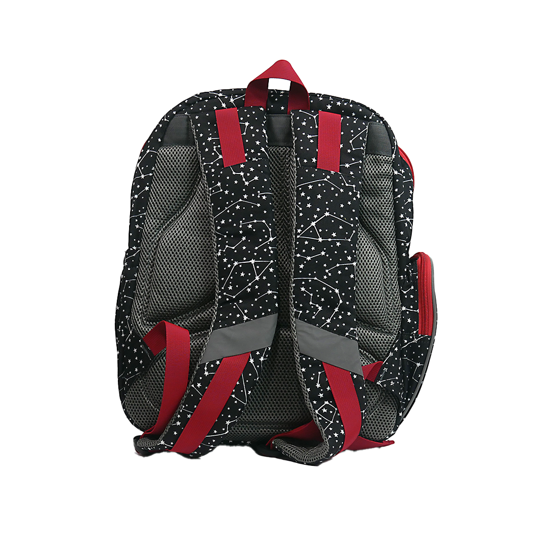 Large Schoolbag Stars with Red Zipper