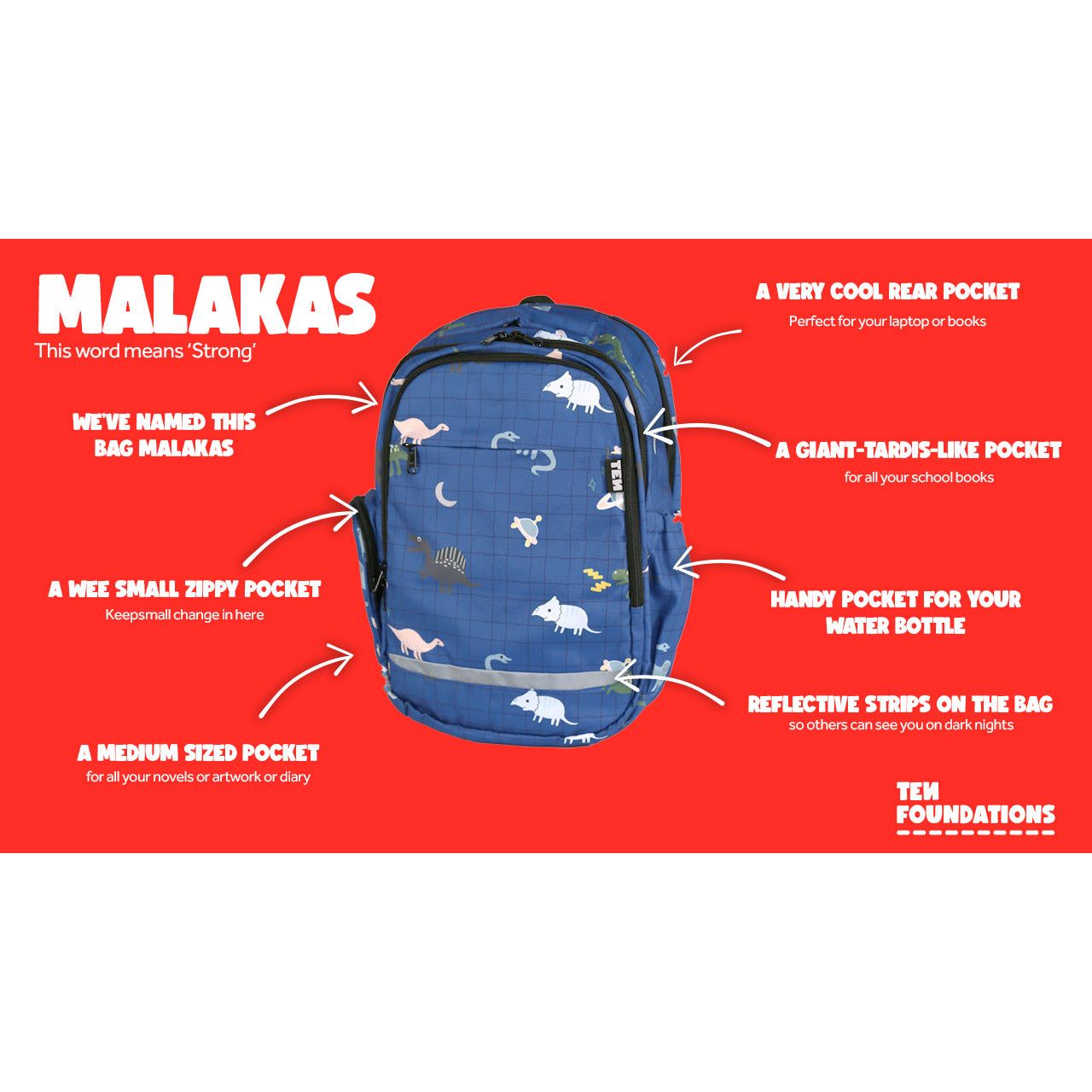 Malakas - Blue with unicorns