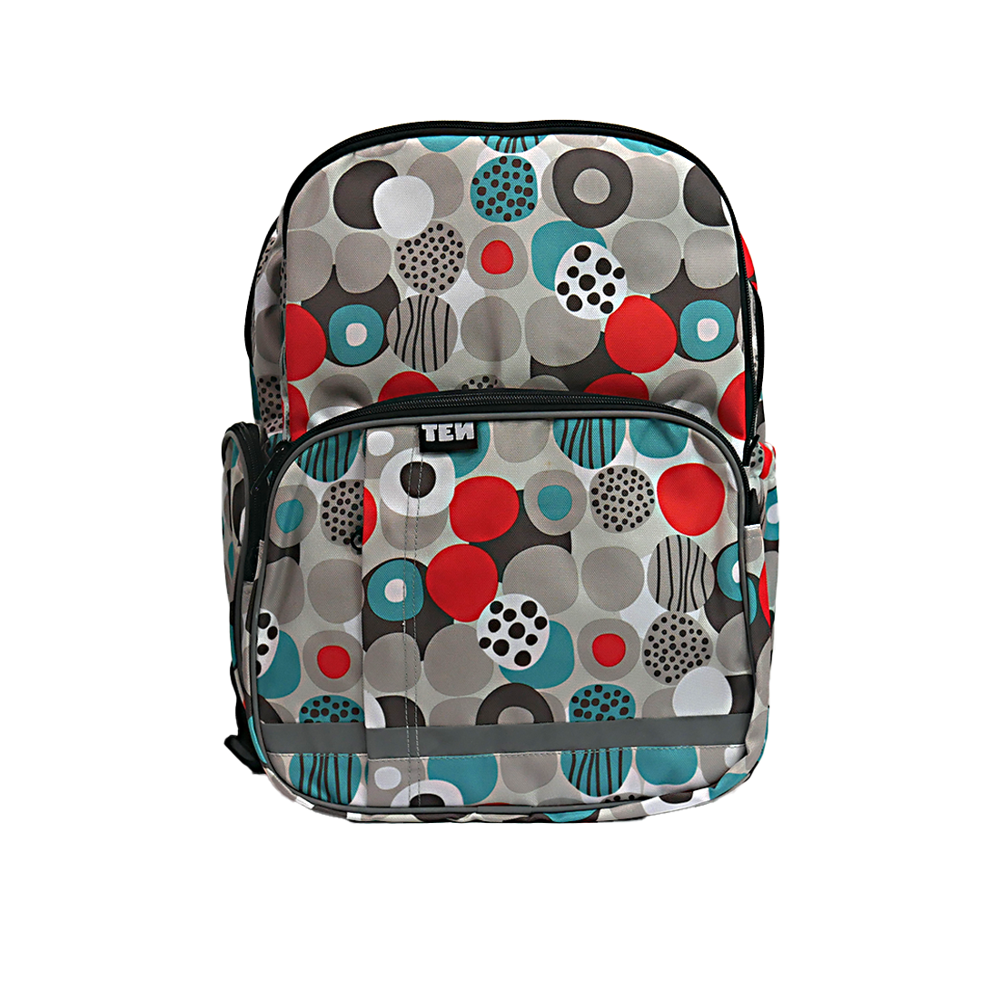 Large Schoolbag Polkadots on Grey