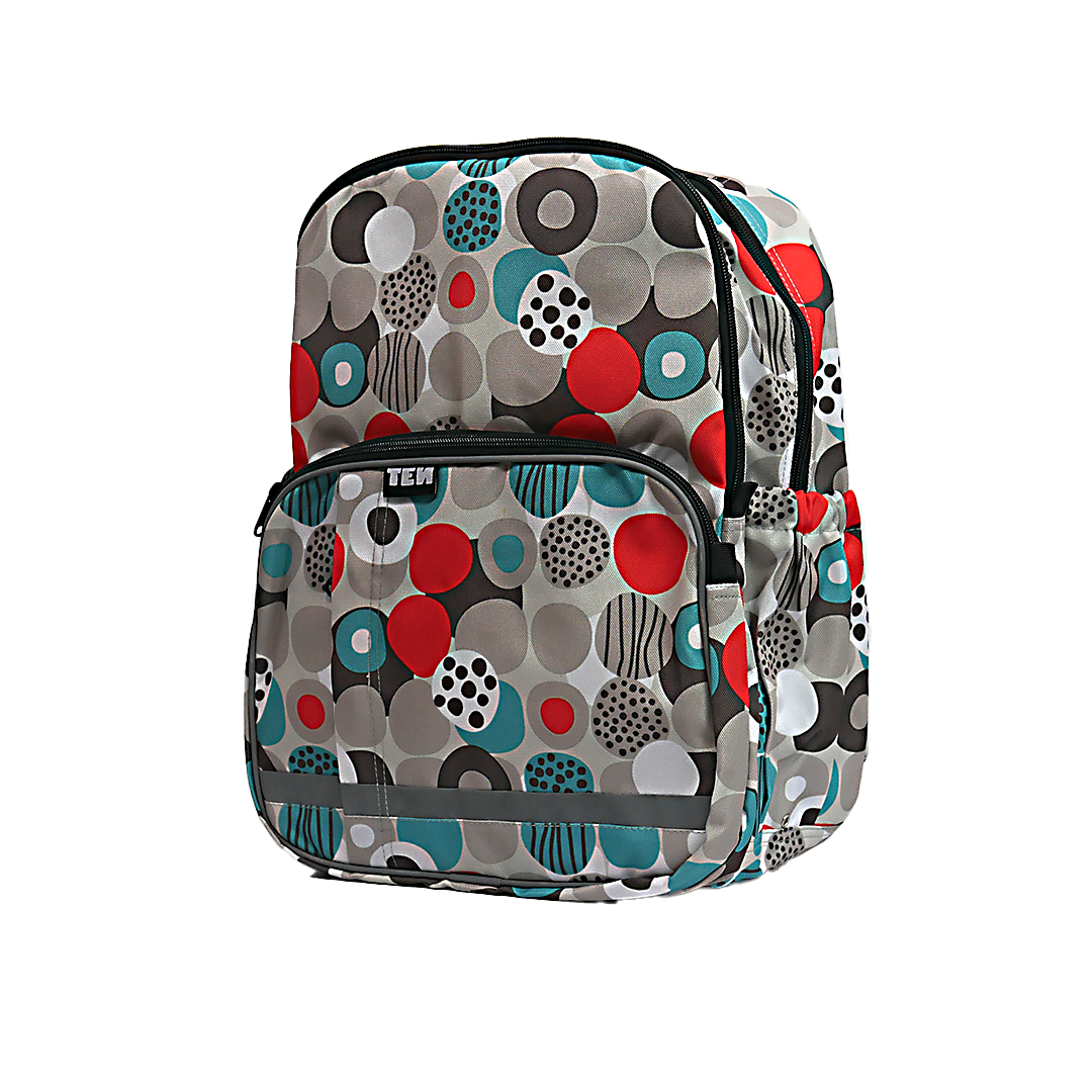 Large Schoolbag Polkadots on Grey