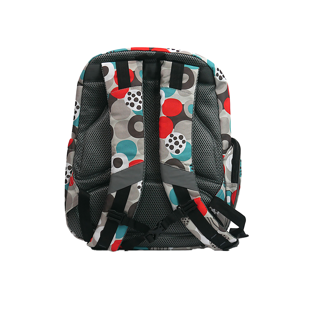 Large Schoolbag Polkadots on Grey